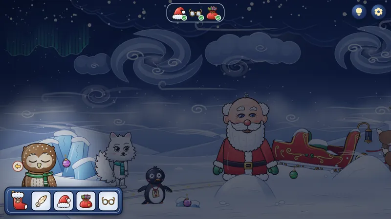 Pip in de donkere sneeuwstorm